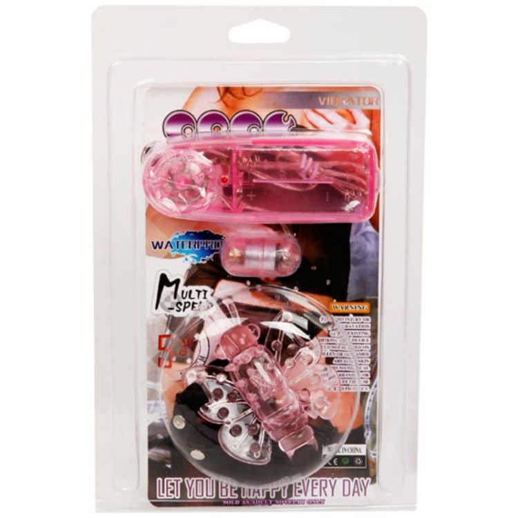 BAILE - GESCHIRR MIT MULTIGESCHWINDIGKEITS-VIBRATOR-SCHMETTERLING