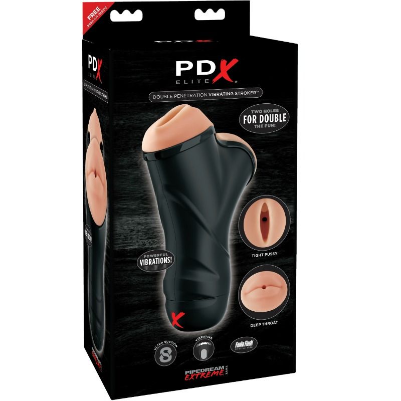 PDX ELITE - VIBRIERENDER DOPPELPENETRATIONSDILDO