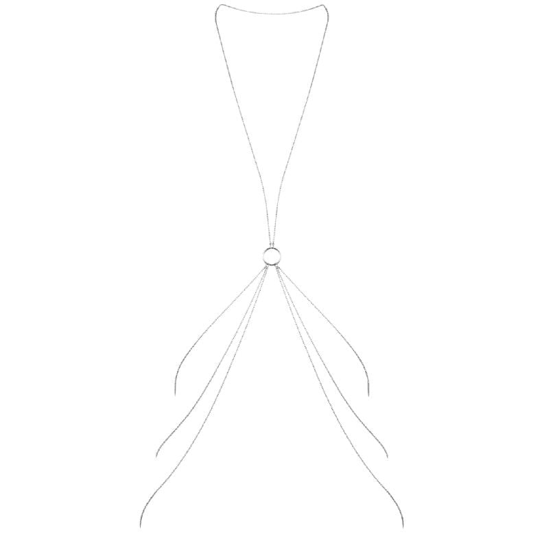 SCHMUCK - WUNDERSCHÖNE METALLISCHE KÖRPERKETTEN 8 SILBER