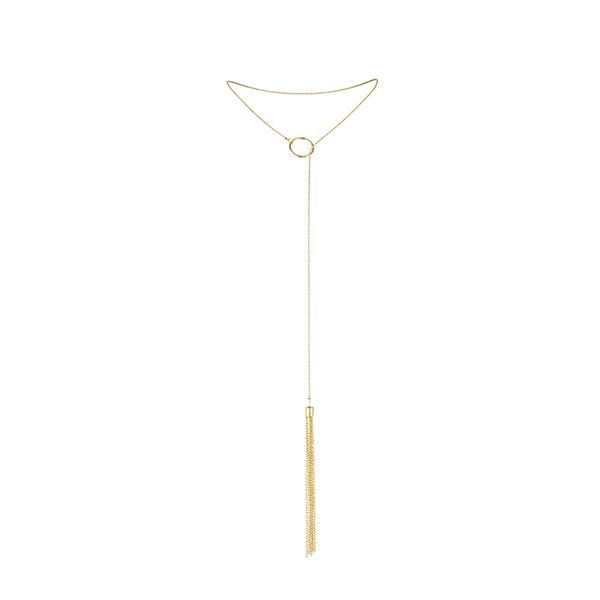 SCHMUCK – WUNDERSCHÖNE HALSKETTE AUS METALL MIT GOLDENEN FRANSEN