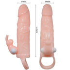 BAILE - BRAVE MAN PENIS-AUFSATZ MIT KANINCHENHAUT UND DOPPELTEM MOTOR 16,5 CM