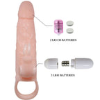 BAILE - BRAVE MAN PENIS-AUFSATZ MIT KANINCHENHAUT UND DOPPELTEM MOTOR 16,5 CM