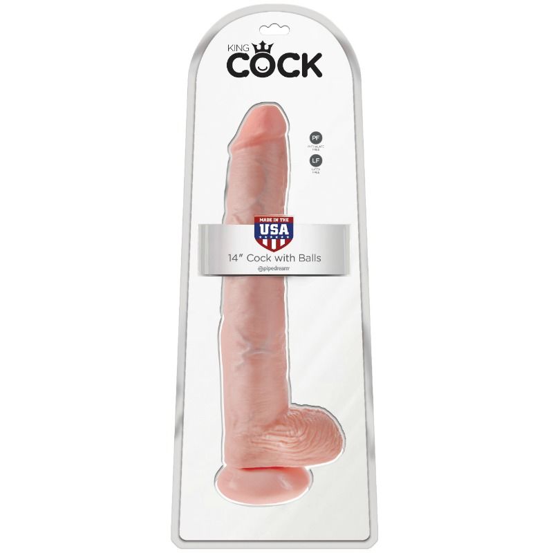 KING COCK - GODE MIT HODEN 35.6 CM - FLEISCHFARBEN