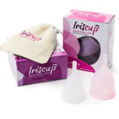 IRISCUP - GROSSE MONATSTASSE ROSE + STERILISATIONSBEUTEL GRATIS
