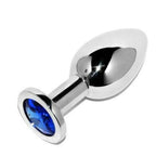 METAL HARD - ANALPLUG BLAUER DIAMANT KLEIN 5,71 CM