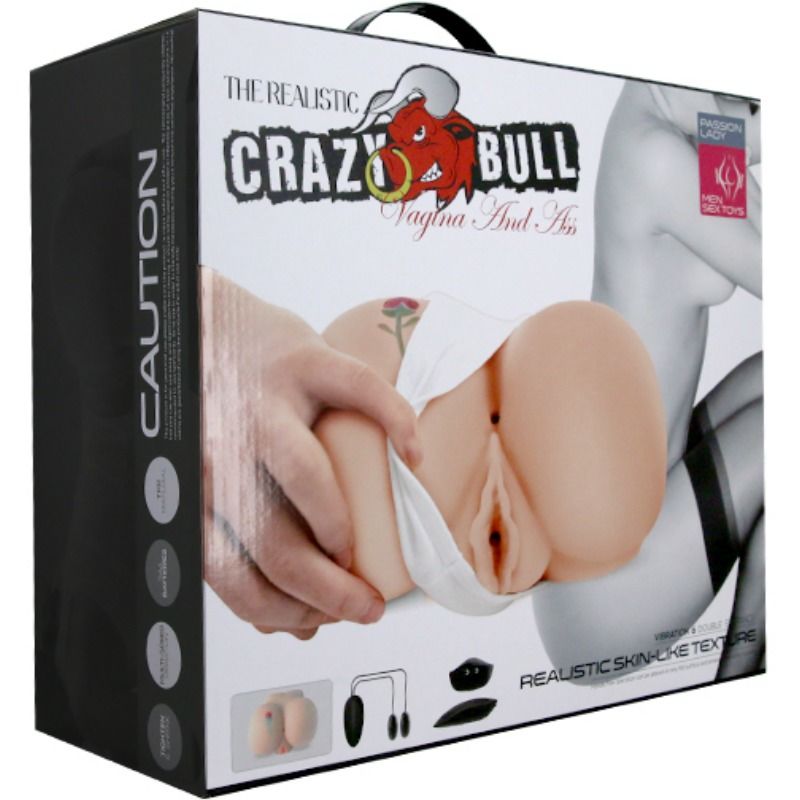CRAZY BULL - VAGINA UND ANUS MIT REALISTISCHER TÄTOWIERUNG MIT VIBRATION