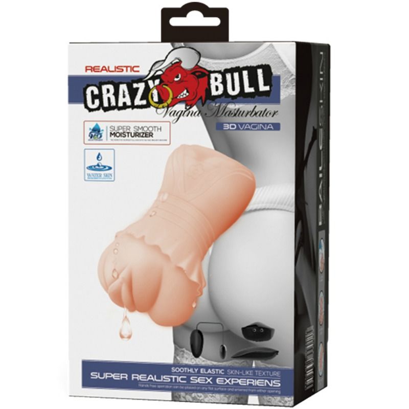 CRAZY BULL – WASSERHAUT-VAGINA-MASTURBATOR MIT VIBRIERENDEN KUGELN