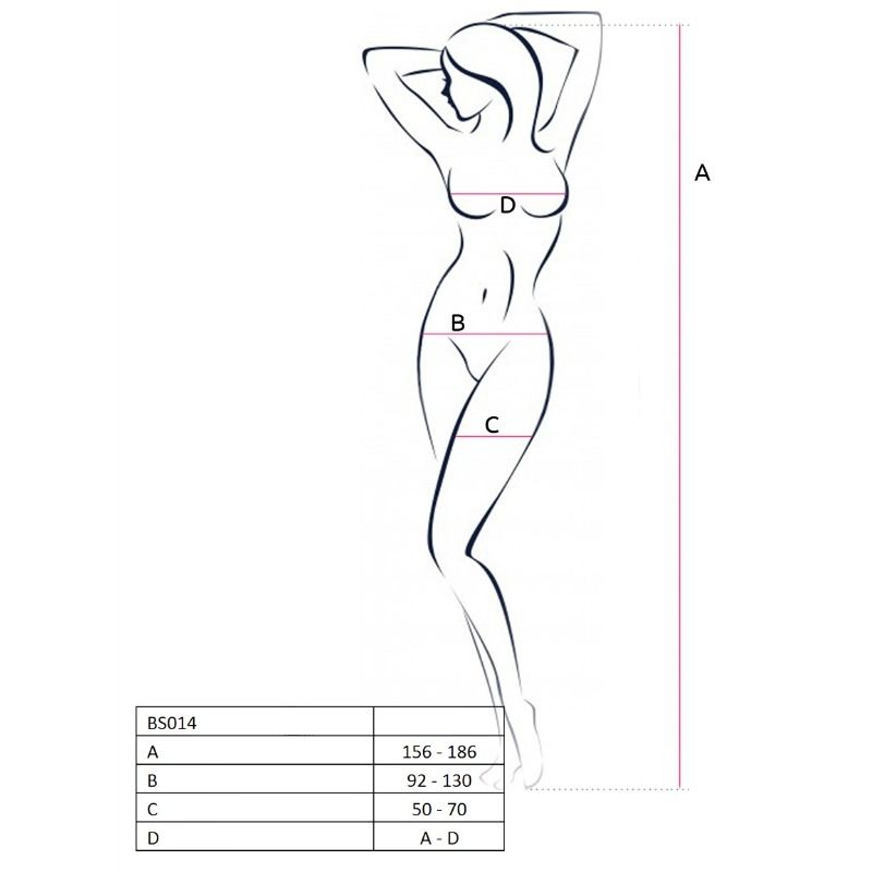 PASSION - DAMEN BS014 BODYSTRUMPF WEISS EINHEITSGRÖSSE