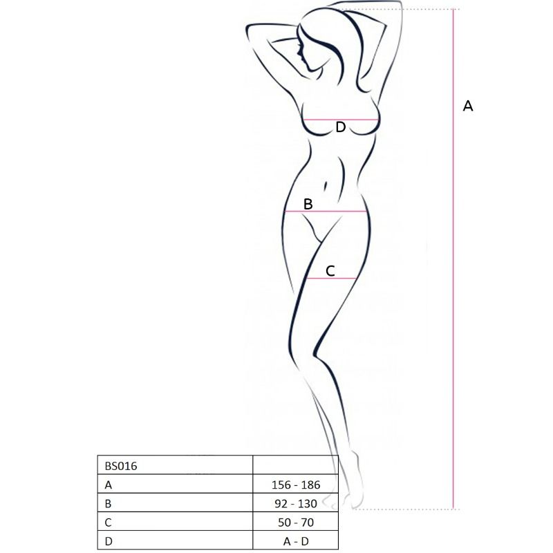 PASSION - DAMEN BS016 BODYSTOCKING WEISS EINHEITSGRÖSSE