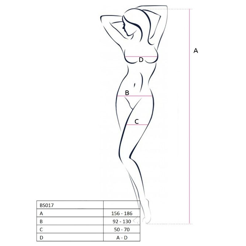 PASSION - DAMEN BS017 BODYSTOCKING SCHWARZ EINHEITSGRÖSSE