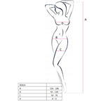 PASSION - DAMEN BODYSTOCKING BS024 WEISS EINHEITSGRÖSSE