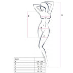PASSION - DAMEN BODYSTOCKING BS025 SCHWARZ KLEIDSTIL EINHEITSGRÖSSE