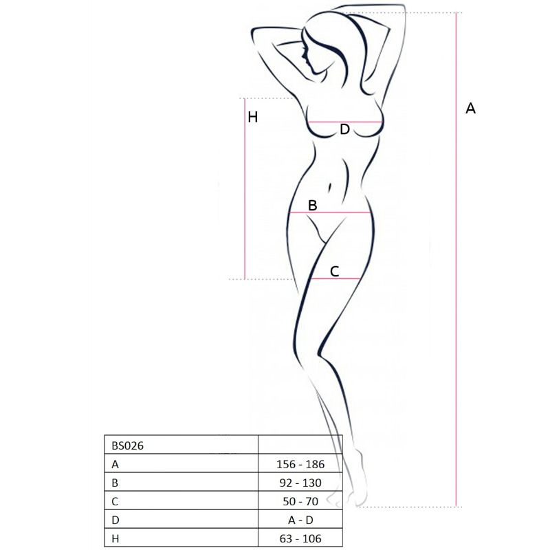 PASSION - DAMEN BODYSTOCKING BS026 WEISS KLEID-STIL EINHEITSGRÖSSE