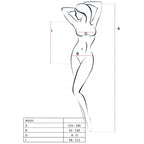 PASSION - FEMME BS035 BODYSTOCKING ROUGE TAILLE UNIQUE