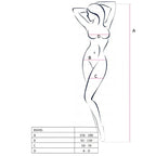 PASSION - DAMEN BS045 BODYSTOCKING WEISS EINHEITSGRÖSSE