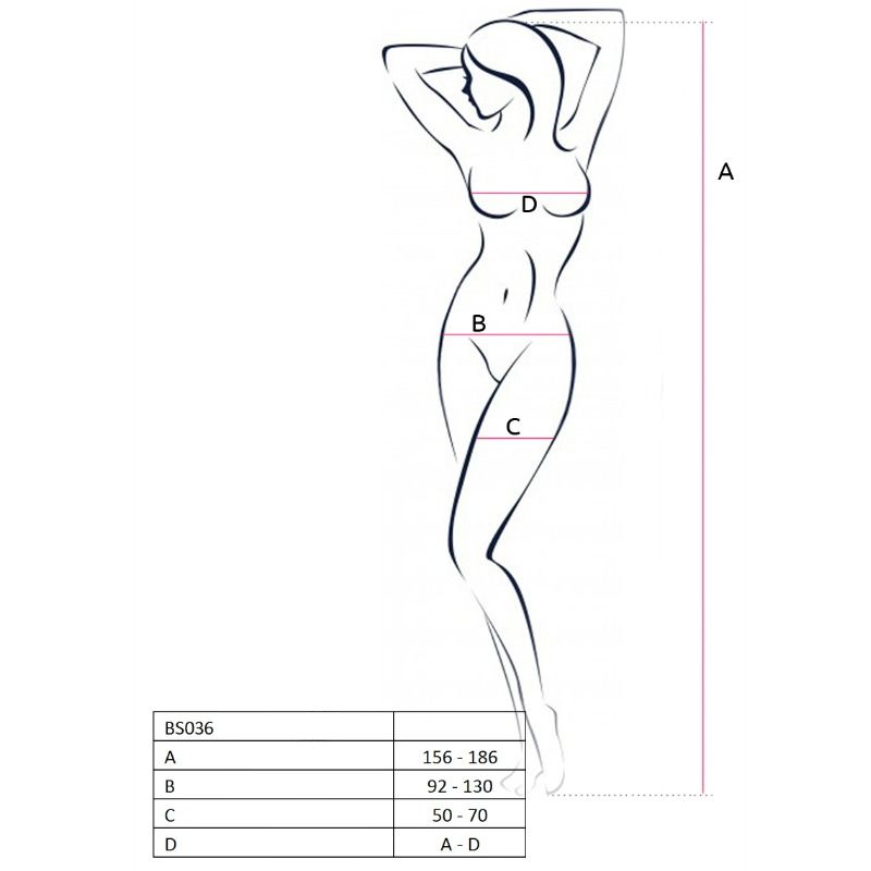 PASSION - DAMEN BS036 BODYSTOCKING ROT EINHEITSGRÖSSE