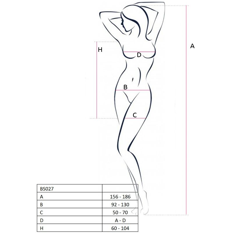 PASSION - DAMEN BS027 BODYSTOCKING STIL KLEID SCHWARZ EINHEITSGRÖSSE