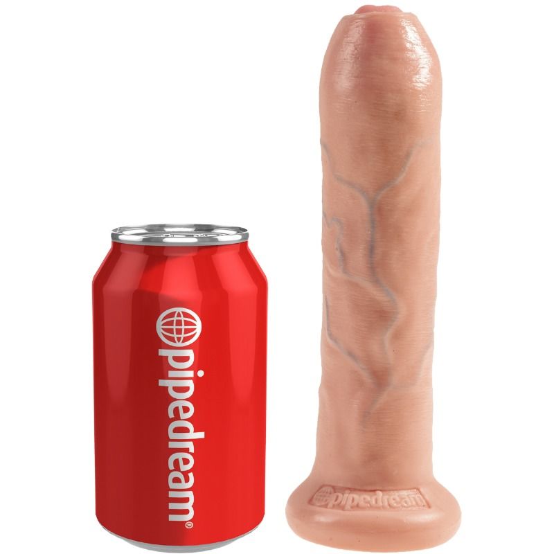 KING COCK – REALISTISCHER UNBESCHNITTENER PENIS FLEISCHFARBEN 21 CM