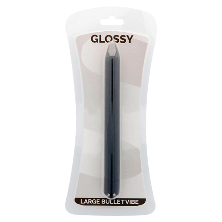GLOSSY - SCHLANKER VIBRATOR, SCHWARZ