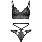 LEG AVENUE - ENSEMBLE 2 PIÈCES STRAPPY CUT G STRING S/M