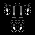 FETISH SUBMISSIVE - POSITION JAMBES OUVERTES AVEC MENOTTES DOUBLÉES EN NOPRÈNE