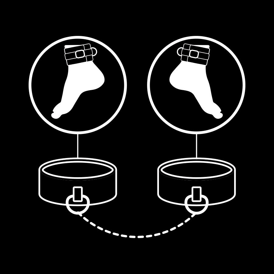 FETISH SUBMISSIVE - FESSELN AUS VEGANEM LEDER MIT NEOPRENFUTTER