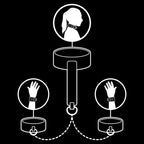 FETISH SUBMISSIVE - COLLIER ET MENOTTES EN CUIR VÉGAN AVEC DOUBLURE EN NOPRÈNE