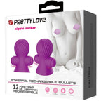PRETTY LOVE - BRUSTWARZENSTIMULATOREN 12 VIBRATIONSMODI LILA