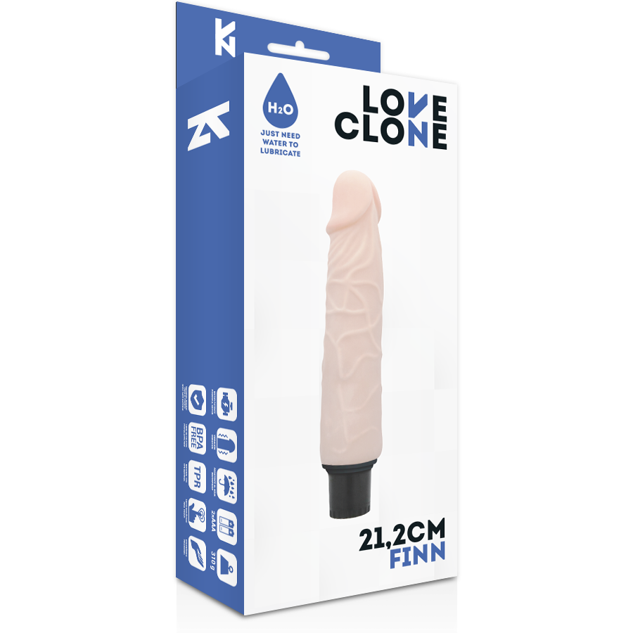 LOVECLONE - SELBSTSCHMIERENDER VIBRATOR FINN 21,2 CM -O- 3,8 CM