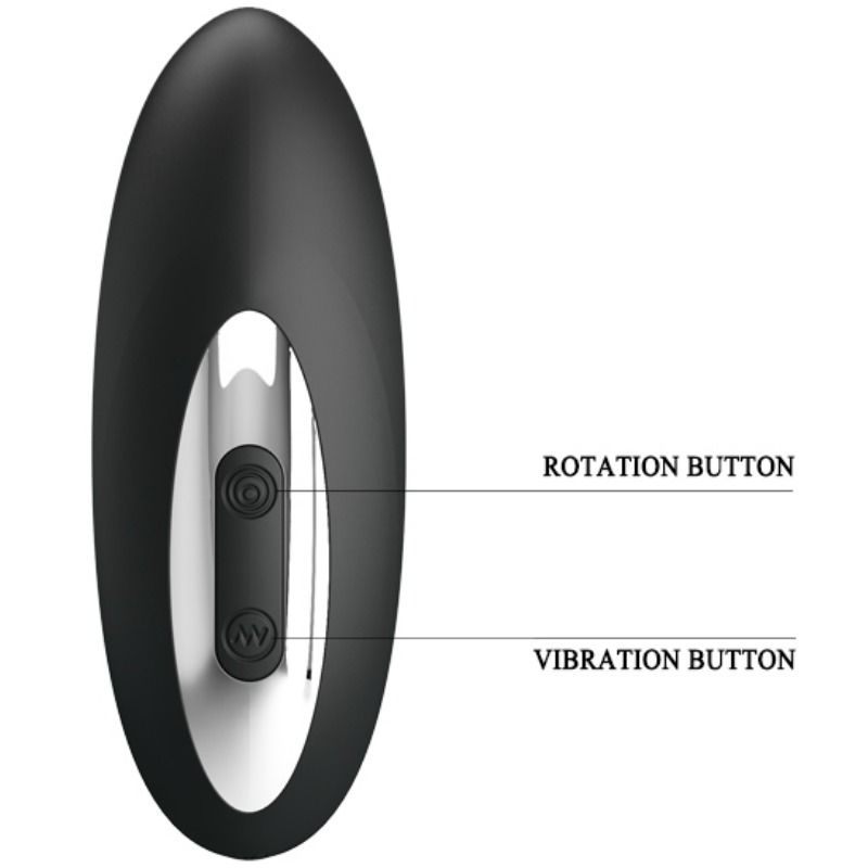PRETTY LOVE - MERLIN ANALROTIERENDE UND VIBRIERENDE FUNKTION SCHWARZ