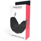 DARKNESS – ANALE PROPPEN 8 CM, SILBER, MIT SCHWARZEM SCHWANZ