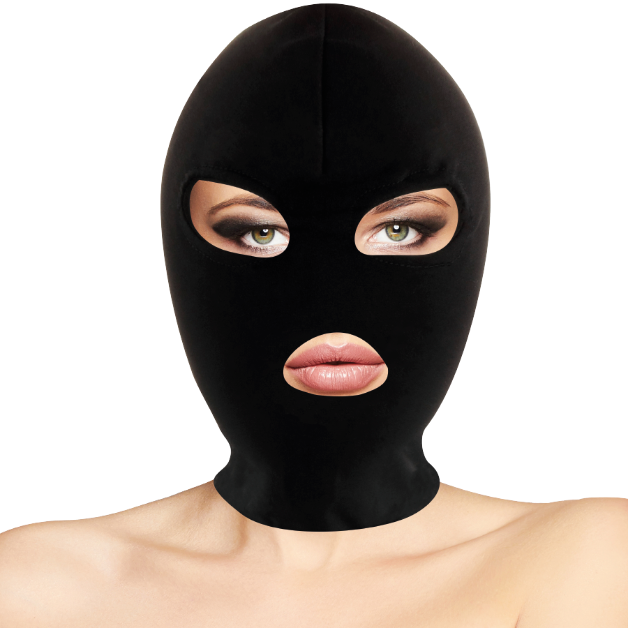 DARKNESS - BDSM-UNTERWERFUNGSKLEMMEN FÜR MUND UND AUGEN, SCHWARZ