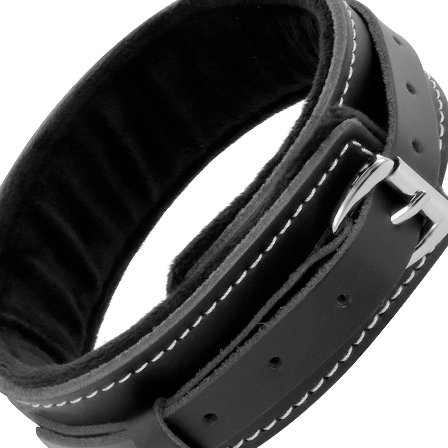 DARKNESS - HOCHWERTIGES HALSBAND AUS LEDER MIT LEINE