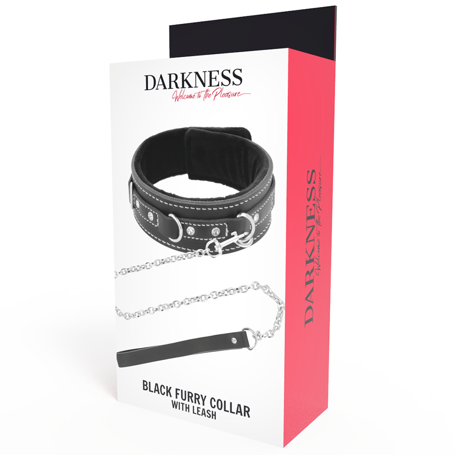 DARKNESS - HOCHWERTIGES HALSBAND AUS LEDER MIT LEINE