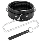 DARKNESS - WEICHER LEDERHALSKETTE MIT KETTE