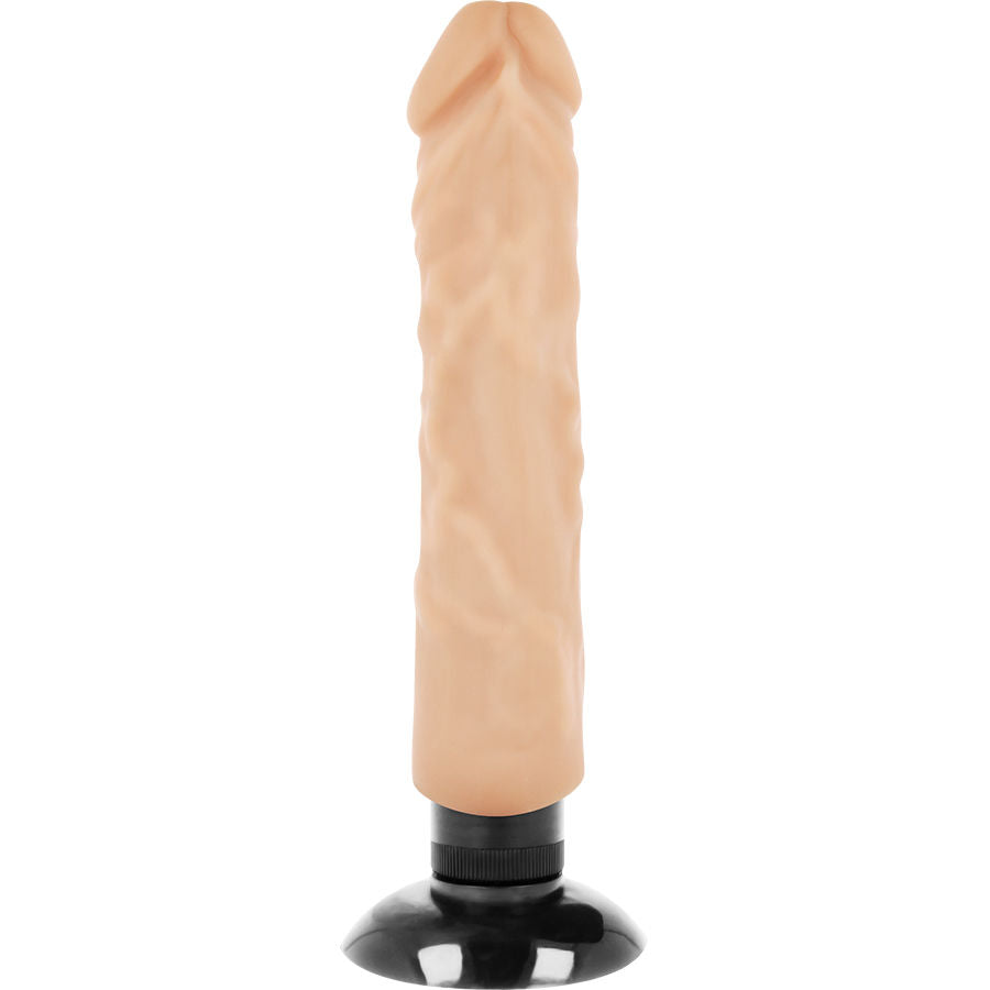 BASECOCK - REALISTISCHER VIBRATOR 2-1 NATUR 20 CM -Ø- 4 CM