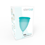 STERCUP - MENSTRUATIONSKAPPE AUS FDA-SILIKON AQUAMARIN - GRÖSSE S