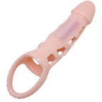 BAILE - PENISVERLÄNGERUNGSHÜLSE MIT VIBRATION UND NATURGURT 13,5 CM