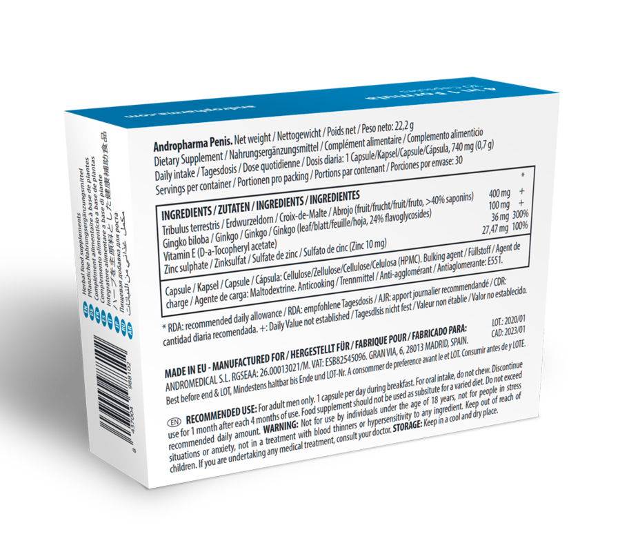 ANDROPHARMA PENIS – PENISVERGRÖSSERUNGS-ERGÄNZUNGSMITTEL