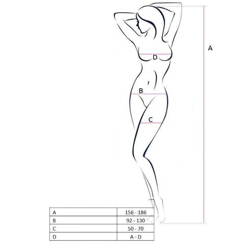 PASSION - DAMEN BODYSTOCKING BS049 ROT EINHEITSGRÖSSE