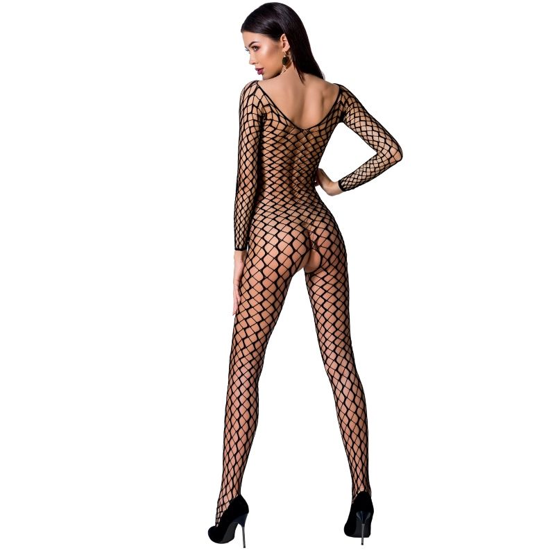 PASSION - DAMEN BODYSTOCKING BS068 SCHWARZ EINHEITSGRÖSSE