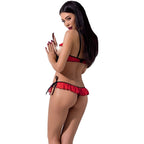 LEIDENSCHAFT - DAMEN-SET KIRSCHROT S/M