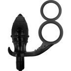 ADDICTED TOYS - ANALPLUG MIT DOPPELTEM SCHWARZEM RING