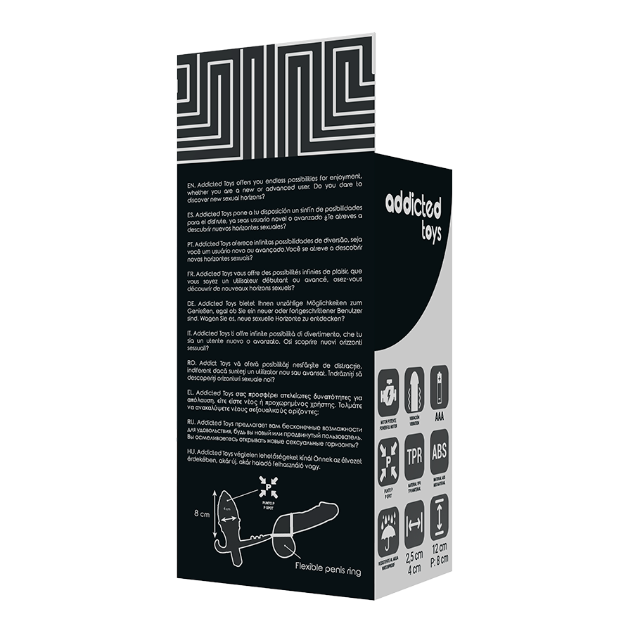 ADDICTED TOYS - ANALPLUG MIT DOPPELTEM SCHWARZEM RING