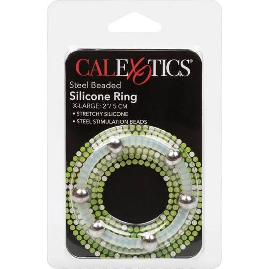 CALEXOTICS - SILIKON-PERLENRING EDELSTAHL XL