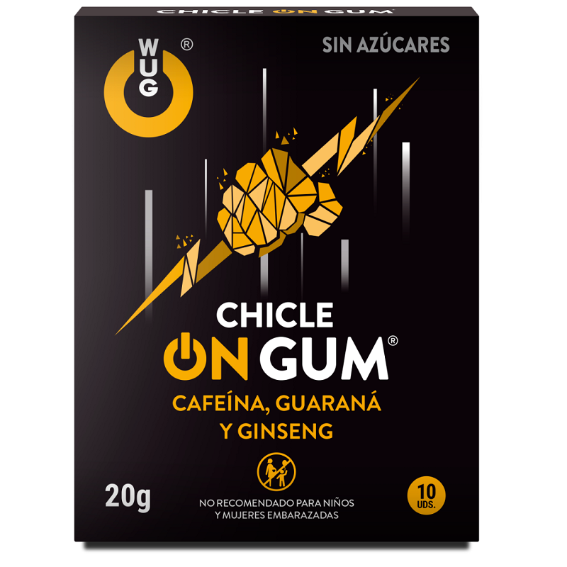 WUG GUM - KAUFÜSSE MIT KOFFEIN, GINSENG UND GUARANA 10 STÜCK