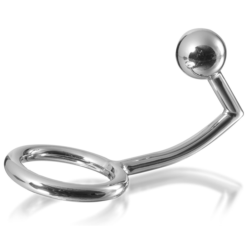 METAL HARD - COCKRING MIT ANALEM EINDRINGLINGSHAKEN 40MM