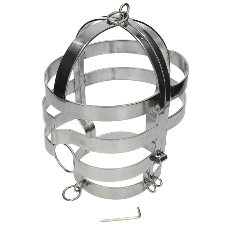METAL HARD - MASKE MIT HALSBAND AUS STAHL