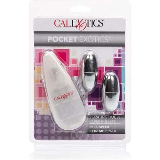 CALEXOTICS - VIBRIERENDE DUO-KUGELN SILBER