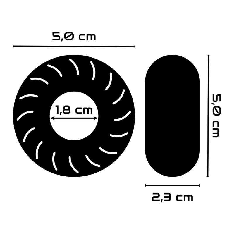 POWERING - SUPERFLEXIBLER UND WIDERSTANDSFÄHIGER PENISRING 5CM PR08 SCHWARZ